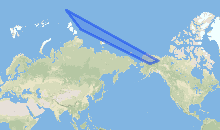 Trapezoid through the East Siberian Sea and northern Alaska