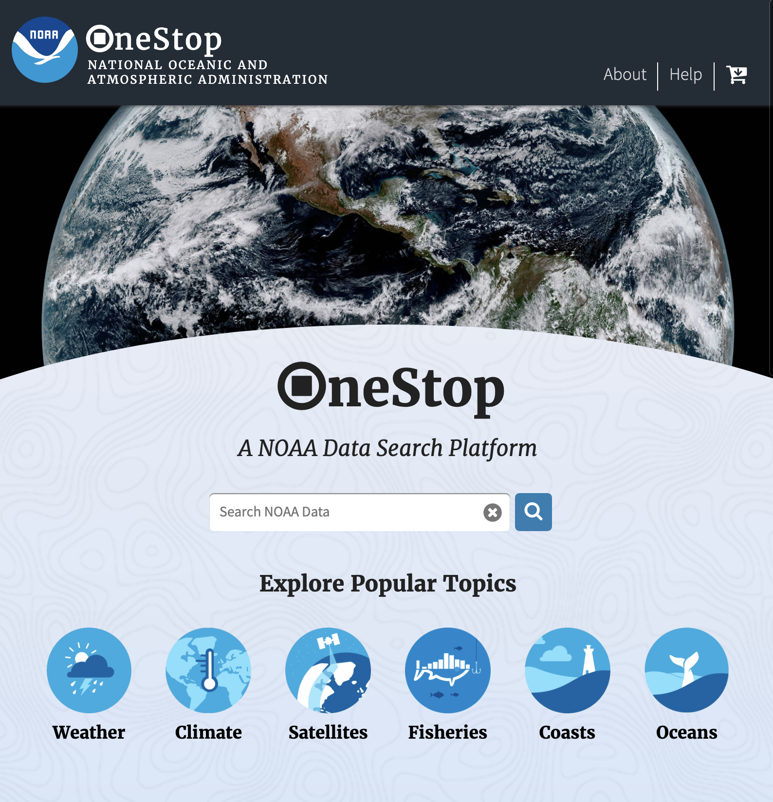 OneStop UI Landing Page